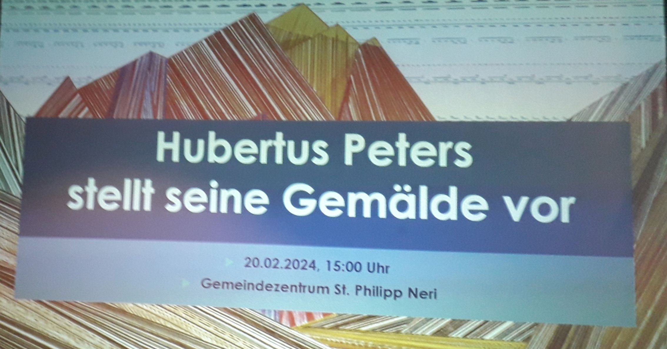 Hubertus Peters präsentiert seine Gemälde grenzenlos