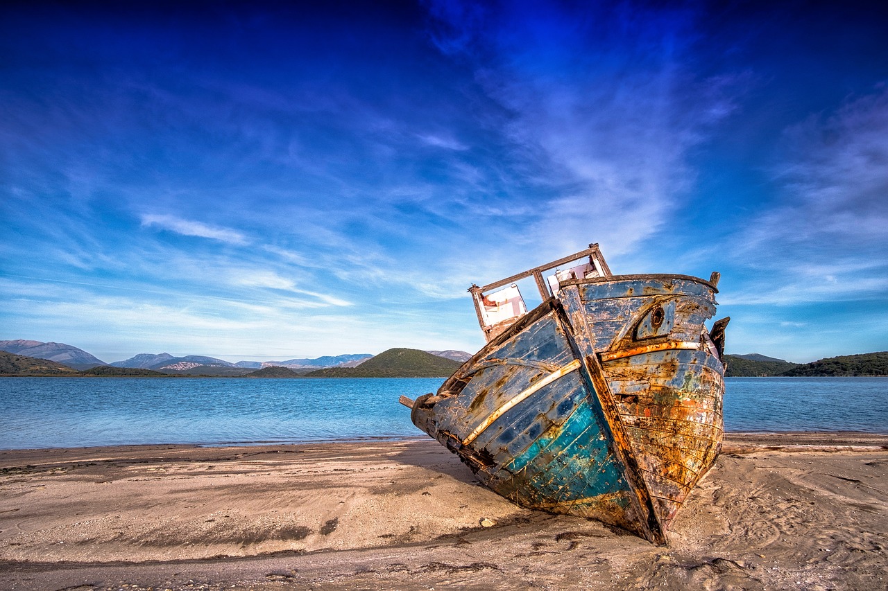 Boot am Strand