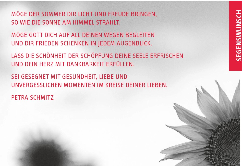 Segenswunsch Juli 2025