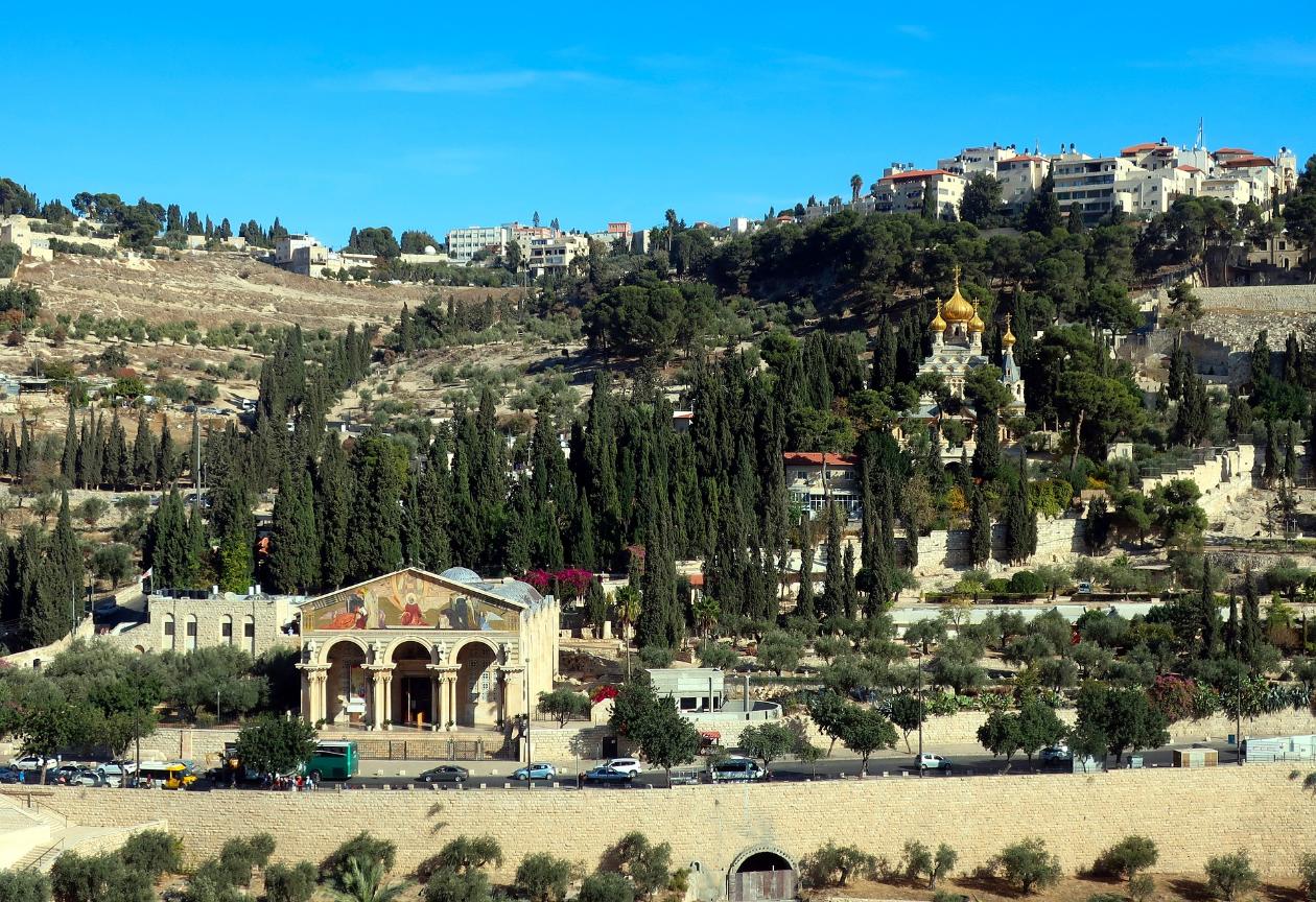 Ölberg in Jerusalem mit Getsemani-Kirche